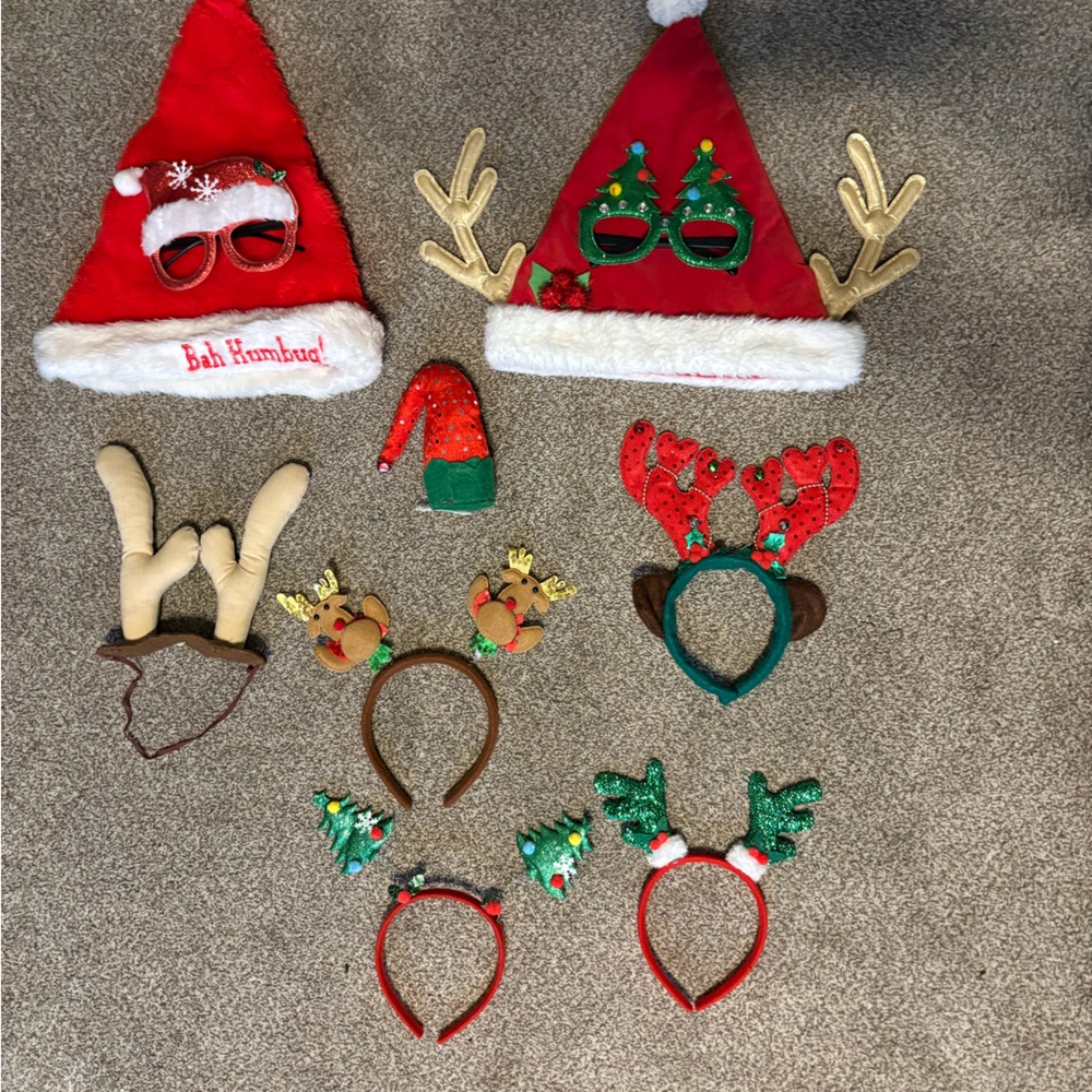 Christmas Headband and Hat Set